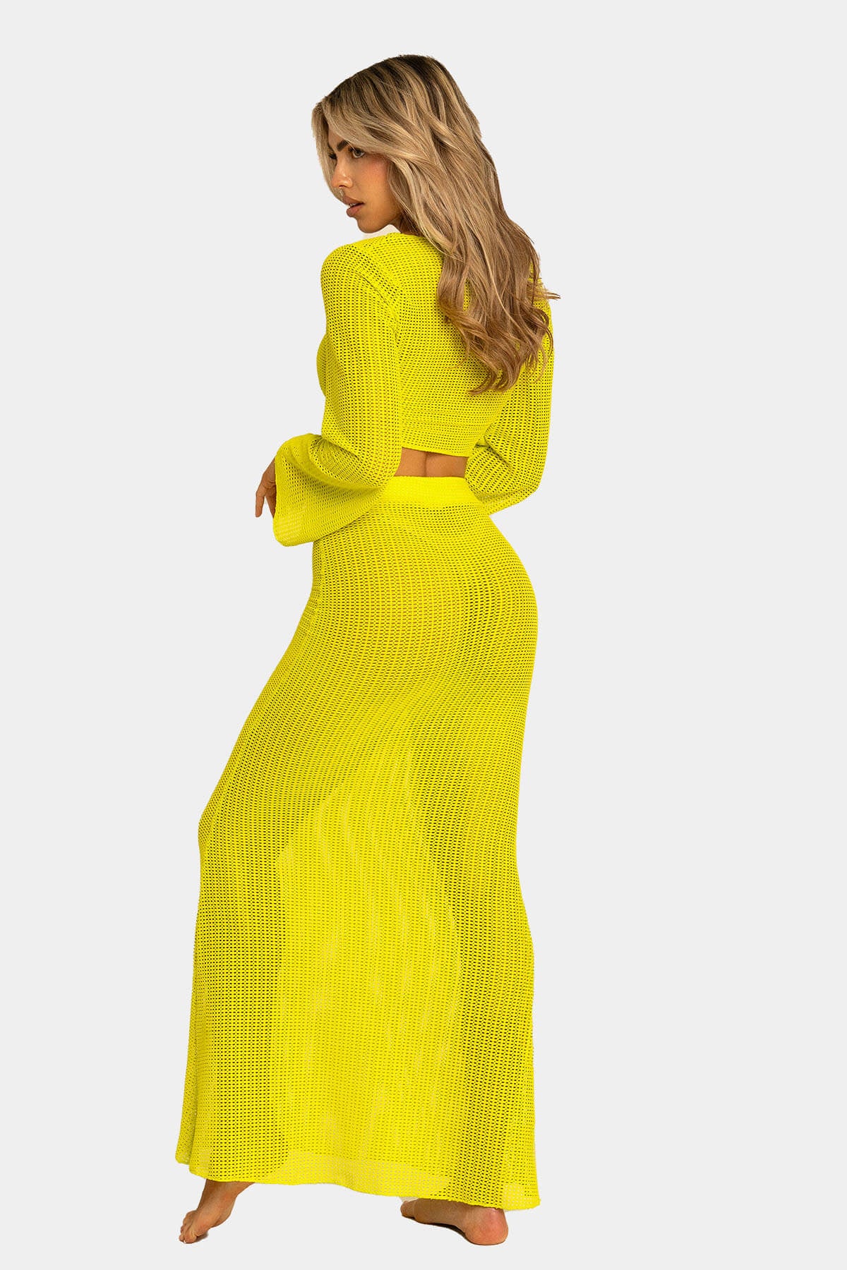 Conjunto Pineapple Giebelle vista posterior - Coordinado tropical piña espalda