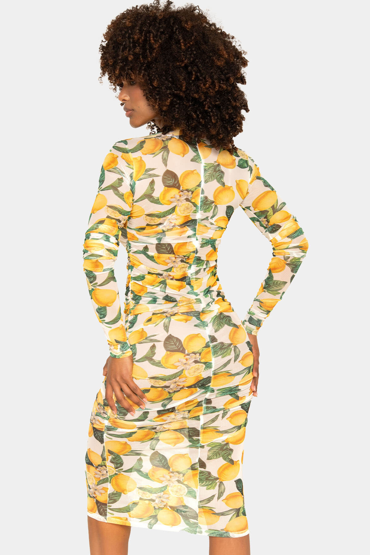 Vestido Amalfi Giebelle vista posterior - Elegancia mediterránea ajuste tubo espalda