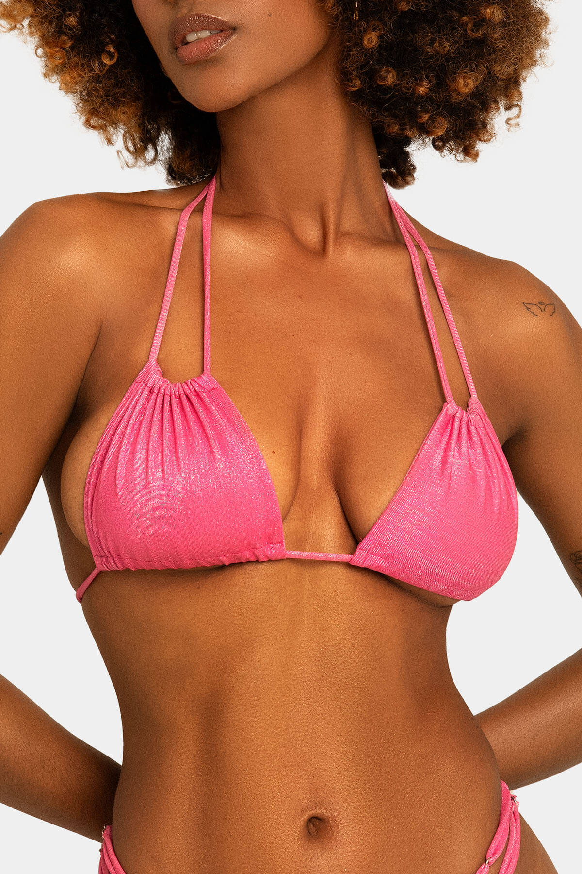Top Barbie Giebelle - Parte superior bikini rosa Barbie estilo muñeca fashion