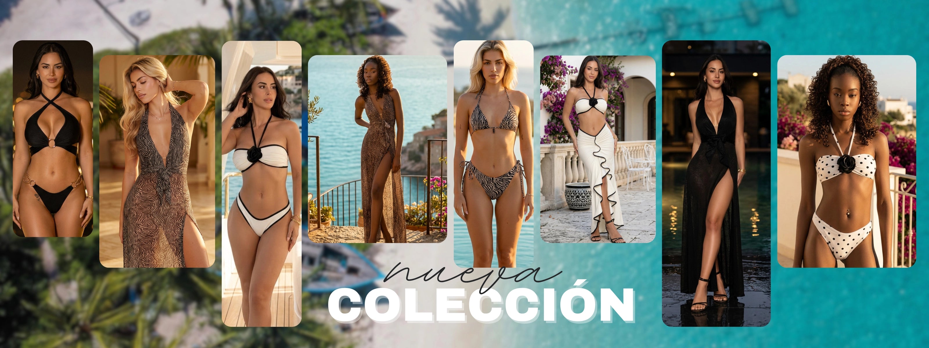 Banner nueva colección Verano 2026 de Giebelle con selección de bikinis, vestidos y batas